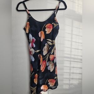 BOCA RATON NEW OLD STK BEACH RESORT  AJ TROPICS Blk Floral Swim Coverup Drees